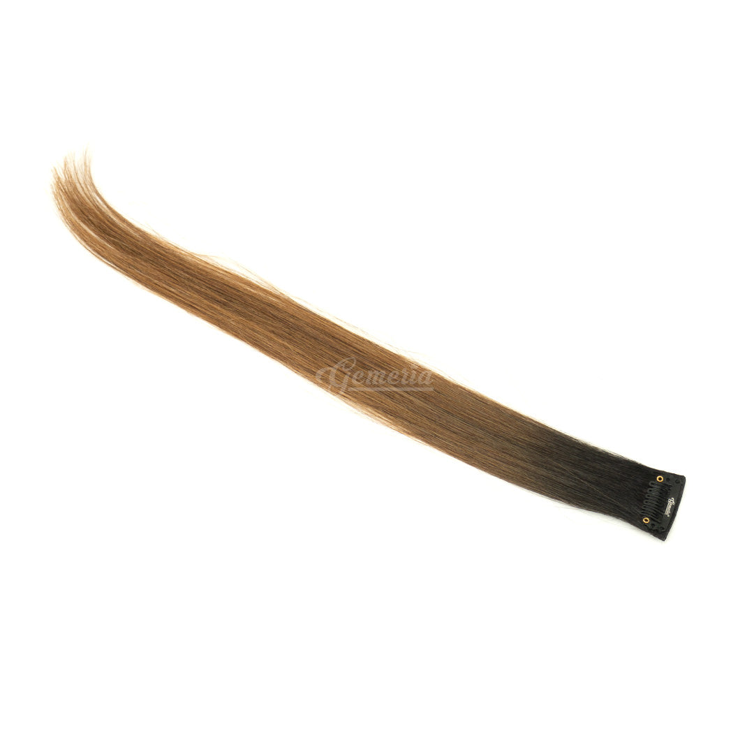 GOLDEN BROWN 4 CLIPS HIGHLIGHTS + PREMIUM MESSY HAIR BUN