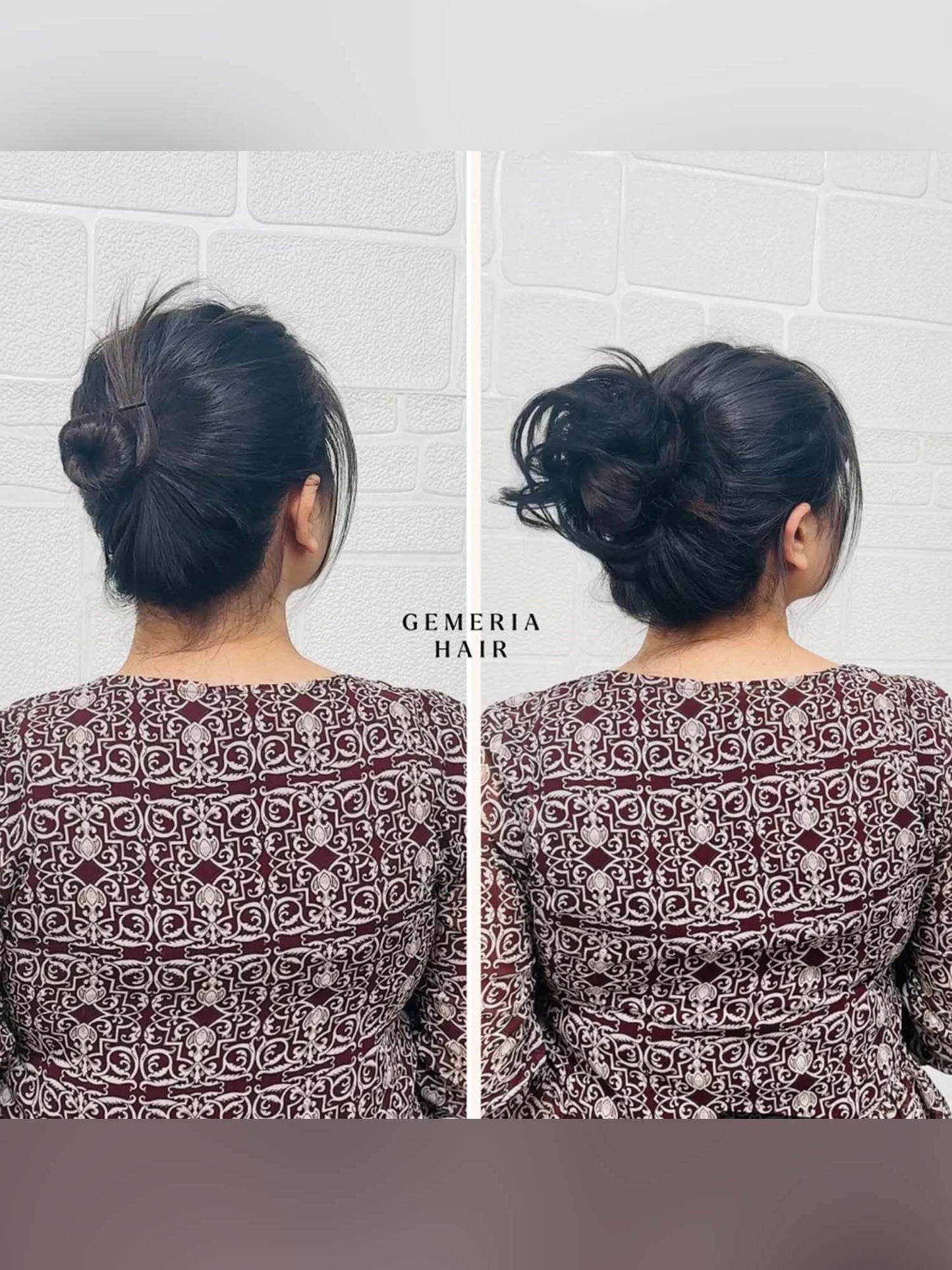 GOLDEN BROWN 4 CLIPS HIGHLIGHTS + PREMIUM MESSY HAIR BUN