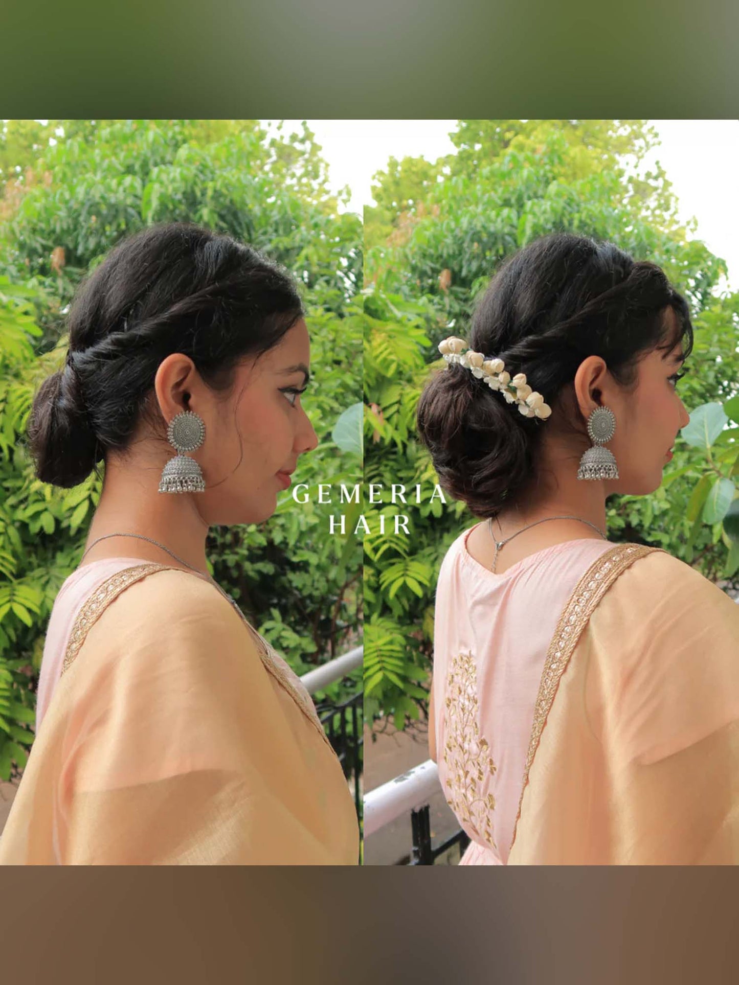 GOLDEN BROWN 4 CLIPS HIGHLIGHTS + PREMIUM MESSY HAIR BUN