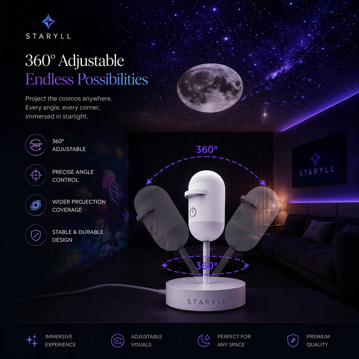 Aurora Galaxy Projection Lamp✨