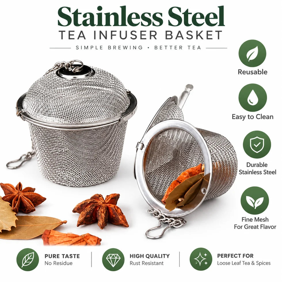 Portable Reusable Stainless Steel Tea Infuser