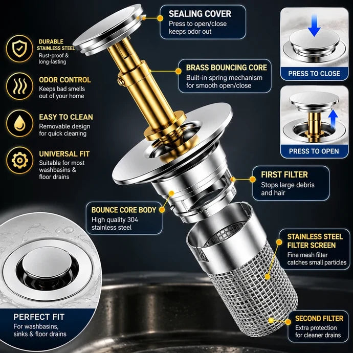 Sink Drain Stopper & Strainer